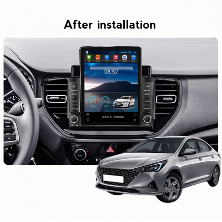 Navigatie dedicata Hyundai Solaris 2 2020-2021,Tesla Style, ANDROID 13,Carplay&Android Auto, 10 inch , 8+128GB, Internet, Aplicatii, Waze, GPS [3]