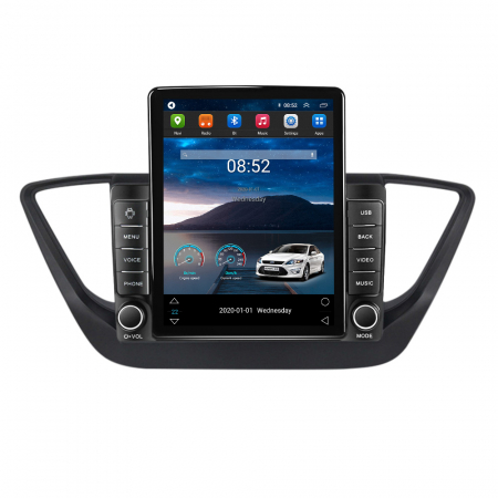 Hyundai - Navigatie dedicata Hyundai Verna 2017-2018,Tesla Style, ANDROID 13,Carplay&Android Auto, 10 inch , 8+128GB, Internet, Aplicatii, Waze, GPS