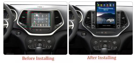 Navigatie dedicata Jeep Cherokee 5 2014-2018,Tesla Style, ANDROID 13,Carplay&Android Auto, 10 inch , 8+128GB, Internet, Aplicatii, Waze, GPS [2]