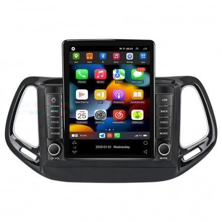 Navigatie dedicata Jeep Compass 2016-2018 Tesla Style, 8+128 GB, ANDROID 13,Carplay&Android Auto, 10 inch, Internet, Aplicatii, Waze, GPS [1]