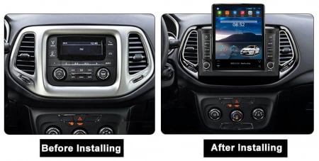 Navigatie dedicata Jeep Compass 2016-2018 Tesla Style, 8+128 GB, ANDROID 13,Carplay&Android Auto, 10 inch, Internet, Aplicatii, Waze, GPS [2]