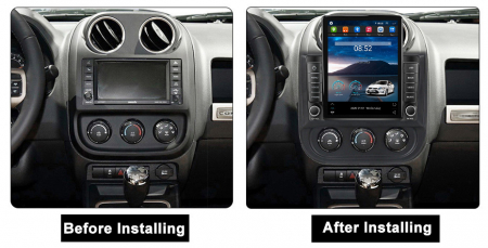 Navigatie dedicata Jeep Compass Patriot 2010-2016 Tesla Style, 8+128GB, ANDROID 13, Carplay&Android Auto, 10 inch, Internet, Aplicatii, Waze, GPS [2]
