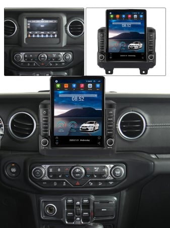 Navigatie dedicata Jeep Wrangler 2018-2019 Tesla Style, 8+128 GB, ANDROID 13,Carplay&Android Auto, 10 inch, Internet, Aplicatii, Waze, GPS [3]