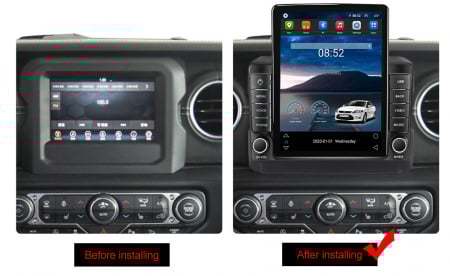 Navigatie dedicata Jeep Wrangler 2018-2019 Tesla Style, 8+128 GB, ANDROID 13,Carplay&Android Auto, 10 inch, Internet, Aplicatii, Waze, GPS [2]