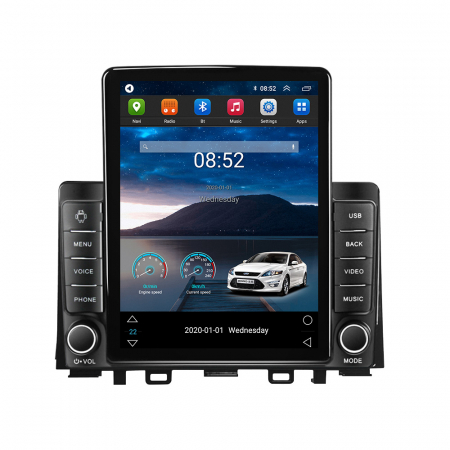RIO 2017 2018 2019 - Navigatie dedicata KIA RIO 2017 2018 2019,Tesla Style, ANDROID 13,Carplay&Android Auto, 10 inch , 4+64GB, Internet, Aplicatii, Waze, GPS