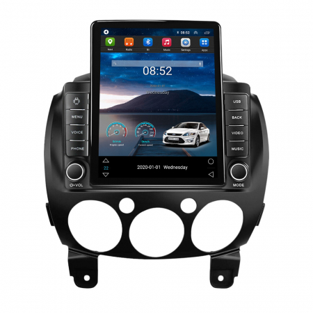 Mazda - Navigatie dedicata Mazda 2 2007-2014,Tesla Style, ANDROID 13,Carplay&Android Auto, 10 inch , 8+128GB, Internet, Aplicatii, Waze, GPS