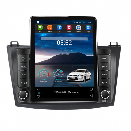 Mazda - Navigatie dedicata Mazda 3 2010-2012,Tesla Style, ANDROID 13,Carplay&Android Auto, 10 inch , 8+128GB, Internet, Aplicatii, Waze, GPS