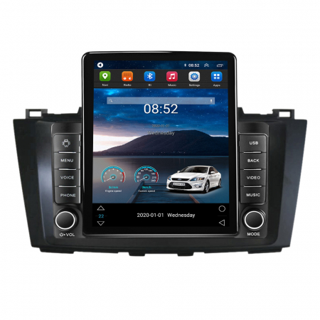 Mazda - Navigatie dedicata Mazda 5 2010-2015,Tesla Style, ANDROID 13,Carplay&Android Auto, 10 inch , 8+128GB, Internet, Aplicatii, Waze, GPS