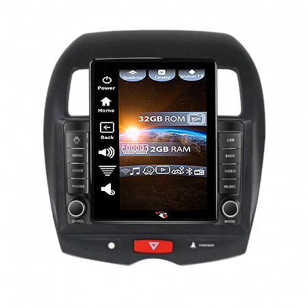 ASX 2010-2019 - Navigatie dedicata Mitsubishi ASX Tesla Style, 4GB RAM 64GB ROM, ANDROID 13,Carplay&Android Auto, 10 inch, Internet, Aplicatii, Waze, GPS