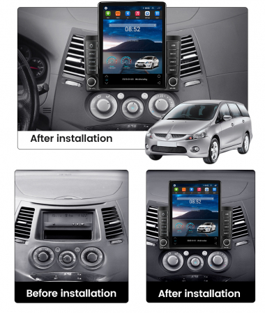 Navigatie dedicata Mitsubishi Grandis 2003-2011,Tesla Style, ANDROID 13,Carplay&Android Auto, 10 inch , 8+128GB, Internet, Aplicatii, Waze, GPS [3]