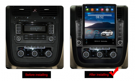 Navigatie dedicata VW Jetta 5 2005-2010, Tesla Style, ANDROID 13, 10 inch , 8+128GB, Internet, Aplicatii, Waze, GPS [2]