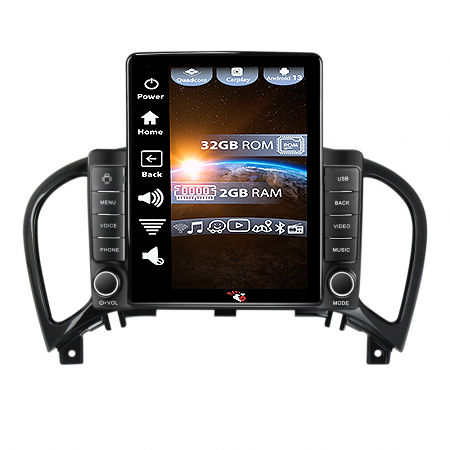 Juke 2010-2014 - Navigatie dedicata Nissan Juke 2010-2014,Tesla Style, ANDROID 13,Carplay&Android Auto, 10 inch , 4GB RAM 64GB ROM, Internet, Aplicatii, Waze, GPS