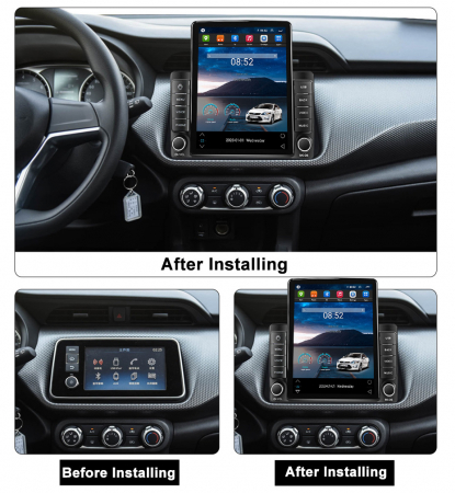 Navigatie dedicata Nissan Kicks Micra P15 2016-2020,Tesla Style, ANDROID 13,Carplay&Android Auto, 10 inch , 8+128GB, Internet, Aplicatii, Waze, GPS [2]