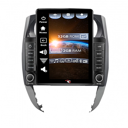 Note 2012-2019 - Navigatie dedicata Nissan Note 2012-2019,Tesla Style, ANDROID 13,Carplay&Android Auto, 10 inch , 4GB RAM 64GB ROM, Internet, Aplicatii, Waze, GPS