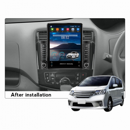 Navigatie dedicata Nissan Serena 4 2010-2016,Tesla Style, ANDROID 13,Carplay&Android Auto, 10 inch , 8+128GB, Internet, Aplicatii, Waze, GPS [3]