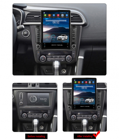 Navigatie GPS NAVI-IT compatibil cu Renault Sandero Dacia Duster Captur  Lada Xray,Tesla Style, ANDROID 13, Carplay&Android Auto, 10 inch , 4+64GB,  Internet, Aplicatii, Waze, GPS