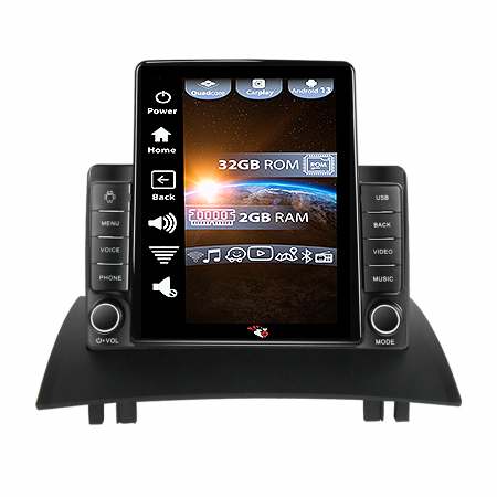 Megane 2 2002-2009 - Navigatie dedicata Renault Megane 2 2002-2009 Tesla Style, 4GB RAM 64GB ROM, ANDROID 13,Carplay&Android Auto, 10 inch, Internet, Aplicatii, Waze, GPS
