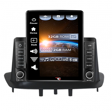 Megane 3 2008-2014 - Navigatie dedicata Renault Megane 3 2008-2014 Tesla Style, 4GB RAM 64GB ROM, ANDROID 13,Carplay&Android Auto, 10 inch, Internet, Aplicatii, Waze, GPS