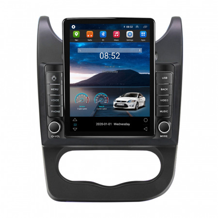 Sandero 2013-2014 - Navigatie dedicata Renault Sandero 2013-2014,Tesla Style, ANDROID 13,Carplay&Android Auto, 10 inch , 4+64GB, Internet, Aplicatii, Waze, GPS