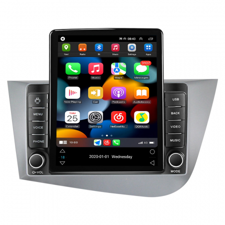 Navigatie dedicata Seat Leon 2005-2012,Tesla Style, ANDROID 13,Carplay&Android Auto, 10 inch , 8+128GB, Internet, Aplicatii, Waze, GPS [1]