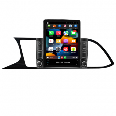 Navigatie dedicata Seat Leon 2012-2018,Tesla Style, ANDROID 13,Carplay&Android Auto, 10 inch , 8+128GB, Internet, Aplicatii, Waze, GPS [1]