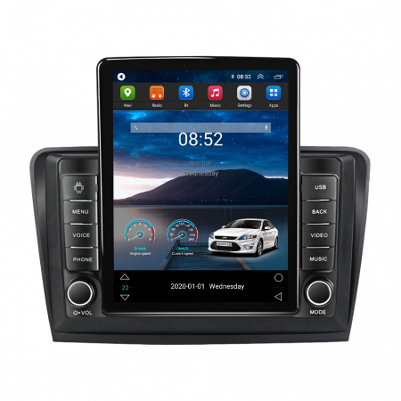 Superb 2008-2015 - Navigatie dedicata Skoda Superb 2008-2015,Tesla Style, ANDROID 13,Carplay&Android Auto, 10 inch , 4GB RAM 64GB ROM, Internet, Aplicatii, Waze, GPS