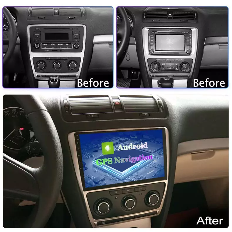 Navigatie dedicata Skoda Yeti 2014+, 4GB RAM 32GB ROM, Octacore, Android 14, Display QLED 1K 10", DSP, Carplay&Android Auto, SIM 4G, Bluetooth, Ventilator Activ [2]
