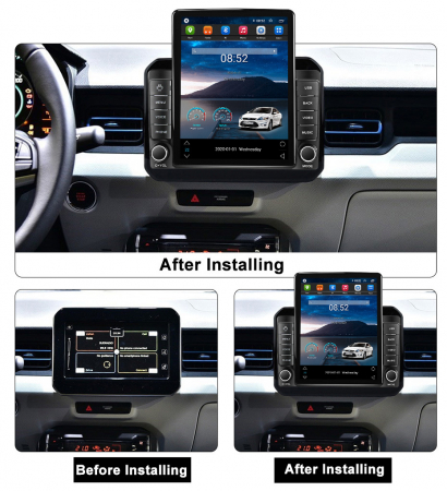 Navigatie dedicata Suzuki Ignis 2016-2020,Tesla Style, ANDROID 13,Carplay&Android Auto, 10 inch , 8+128GB, Internet, Aplicatii, Waze, GPS [2]