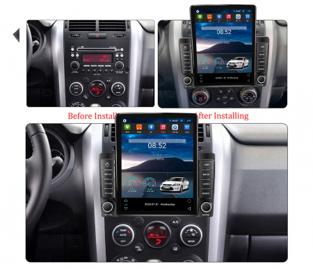 Navigatie dedicata Suzuki Vitara 2005-2015,Tesla Style, ANDROID 13,Carplay&Android Auto, 10 inch , 8+128GB, Internet, Aplicatii, Waze, GPS [2]