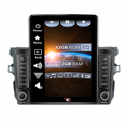 Navigatii Dedicate - Navigatie dedicata Toyota Corolla 2006-2013,Tesla Style, ANDROID 13,Carplay&Android Auto, 10 inch , 4GB RAM 64GB ROM, Internet, Aplicatii, Waze, GPS
