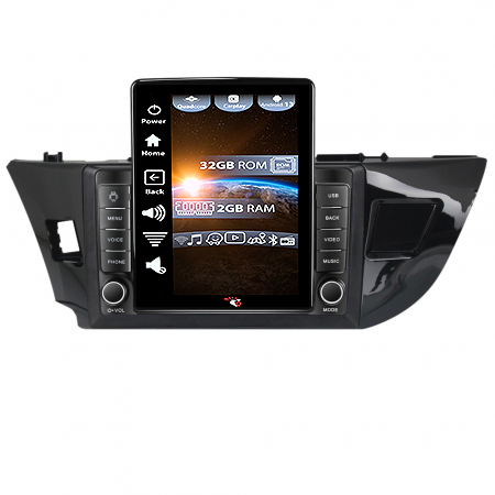 Navigatii Dedicate - Navigatie dedicata Toyota Corolla 2012-2016,Tesla Style, ANDROID 13,Carplay&Android Auto, 10 inch , 4GB RAM 64GB ROM, Internet, Aplicatii, Waze, GPS