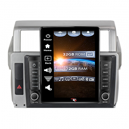 Prado 2013-2017 - Navigatie dedicata Toyota Prado 2013-2017,Tesla Style, ANDROID 13,Carplay&Android Auto, 10 inch , 4GB RAM 64GB ROM, Internet, Aplicatii, Waze, GPS