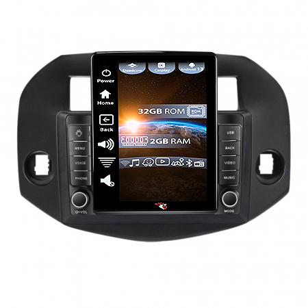 RAV4 2005-2013 - Navigatie dedicata Toyota RAV4 2005-2013,Tesla Style, ANDROID 13,Carplay&Android Auto, 10 inch , 4GB RAM 64GB ROM, Internet, Aplicatii, Waze, GPS