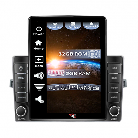 Verso 2009-2018 - Navigatie dedicata Toyota Verso 2009-2018,Tesla Style, ANDROID 13,Carplay&Android Auto, 10 inch , 4GB RAM 64GB ROM, Internet, Aplicatii, Waze, GPS