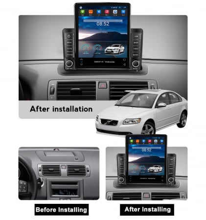 Navigatie dedicata Volvo S40 C30 C70 2004-2013 Tesla Style, 8+128 GB, ANDROID 13,Carplay&Android Auto, 10 inch, Internet, Aplicatii, Waze, GPS [3]