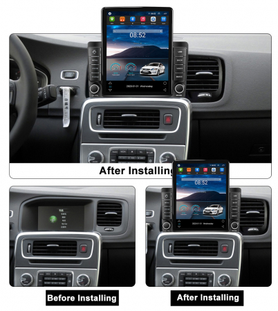 Navigatie dedicata Volvo S60 V60 2011-2020 ,Tesla Style, ANDROID 13,Carplay&Android Auto, 10 inch , 8+128GB, Internet, Aplicatii, Waze, GPS [2]