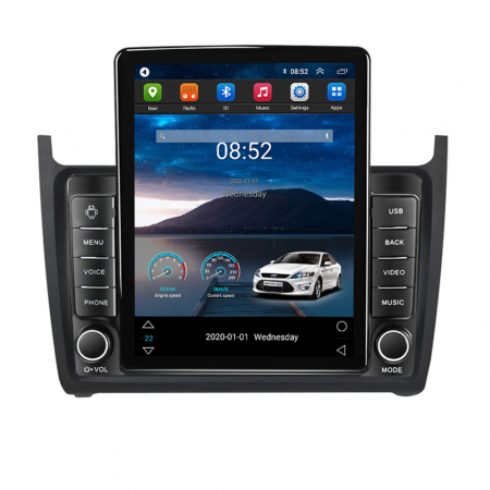 Polo 2010-2018 - Navigatie dedicata VW Polo Golf Passat, Tesla Style, ANDROID 13, 9 inch , 8GB RAM 128GB ROM, Internet, Aplicatii, Waze, GPS