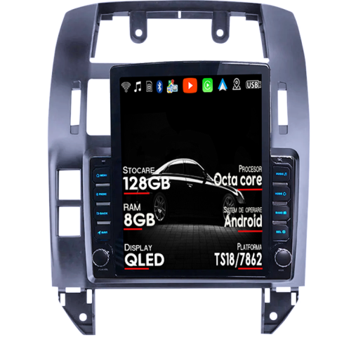 Polo Mk4 2004-2009 - Navigatie dedicata pentru VW Polo Mk4 2004-2009,Tesla Style, ANDROID 13, 10 inch , 8+128GB, Internet, Aplicatii, Waze, Gps