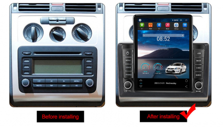 Navigatie dedicata VW Touran 2003-2010,Tesla Style, ANDROID 13, 10 inch , 8+128GB, Internet, Aplicatii, Waze, GPS [2]
