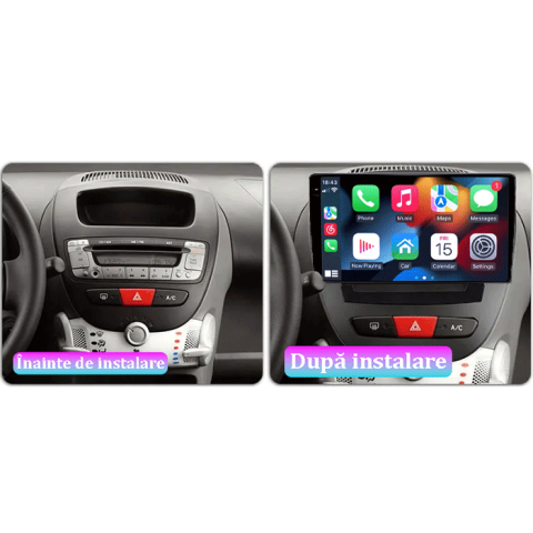 Navigatie dedicata Peugeot 107 2009-2015, 4GB RAM 64GB ROM, Procesor Qualcomm Octacore, Android 14, Rezolutie 2K, Display QLED 9", DSP, Carplay&Android Auto, SIM 4G [4]