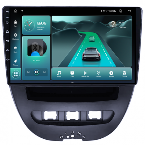 Navigatie dedicata Peugeot 107 2009-2015, 8GB RAM 128GB ROM, Octacore, Platforma TS18, Android 13, Display QLED 10”, Suporta camera 360º, DSP, Carplay&Android Auto, SIM 4G, Ventilator Activ [2]