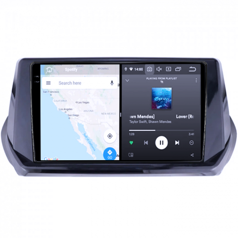 Peugeot - Navigatie dedicata Peugeot 208/2008 2019+, 8GB RAM 128GB ROM, Octacore, Platforma 7862, Android 14, Display QLED 9" 2K, Suporta camera 360", DSP, Carplay&Android Auto