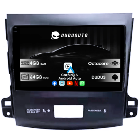 Peugeot 4007 - Navigatie dedicata Peugeot 4007 2007-2012, DUDU3, 4GB RAM 64GB ROM, Octacore, Platforma 8581, Android, Display QLED 9", DSP, Carplay&AndroidAuto