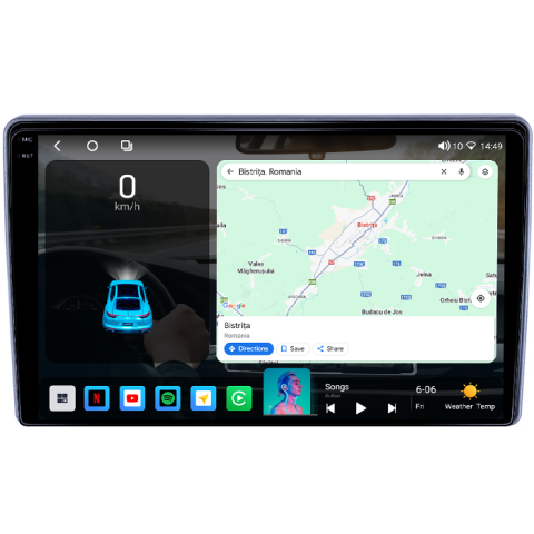 Navigatie dedicata Peugeot 308 2013-2017, 4GB RAM 32GB ROM, Octacore, Android 14, Display QLED 1K 9", DSP, Carplay&Android Auto, SIM 4G, Bluetooth, Ventilator Activ [2]