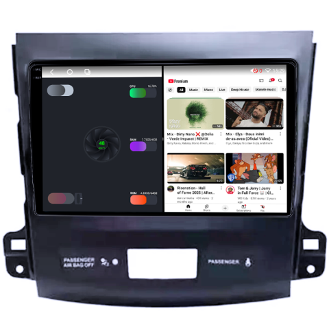 Navigatie dedicata Peugeot 4007 2007-2012, 4GB RAM 32GB ROM, Octacore, Android 14, Display QLED 1K 9", DSP, Carplay&Android Auto, SIM 4G, Bluetooth, Ventilator Activ [2]