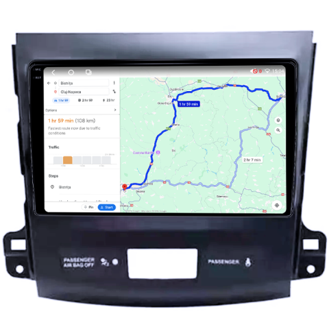 Navigatie dedicata Peugeot 4007 2007-2012, 4GB RAM 32GB ROM, Octacore, Android 14, Display QLED 1K 9", DSP, Carplay&Android Auto, SIM 4G, Bluetooth, Ventilator Activ [3]