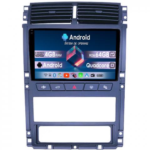405 2010-2019 - Navigatie dedicata Peugeot 405 2010-2019, 4GB RAM 64GB ROM, Quad Core, Display 9" QLED 1K, Carplay, Android 14, Bluetooth, Magazin Play, Suport Camere AHD