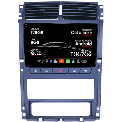 Navigatii Dedicate - Navigatie dedicata Peugeot 405 2010-2019, 8GB RAM 128GB ROM, Octacore, Platforma TS18, Android 14, Display QLED 9", Suporta camera 360", DSP, Carplay&Android Auto, SIM 4G, Ventilator Activ