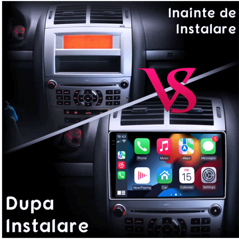 Navigatie dedicata Peugeot 407 2004-2011, 8GB RAM 128GB ROM, Octacore, Platforma TS18, Android 14, Display QLED 9", Suporta camera 360", DSP, Carplay&Android Auto, SIM 4G, Ventilator Activ [5]