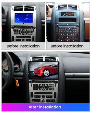 Navigatie dedicata Peugeot 407 2004-2011 ,Tesla Style, ANDROID 13,Carplay&Android Auto, 10 inch , 8+128GB, Internet, Aplicatii, Waze, GPS [2]